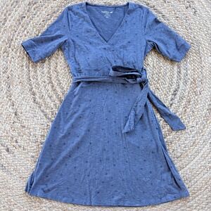 Toad & Co. Dress Women's Size Small S Faux Wrap Organic Cotton A Line